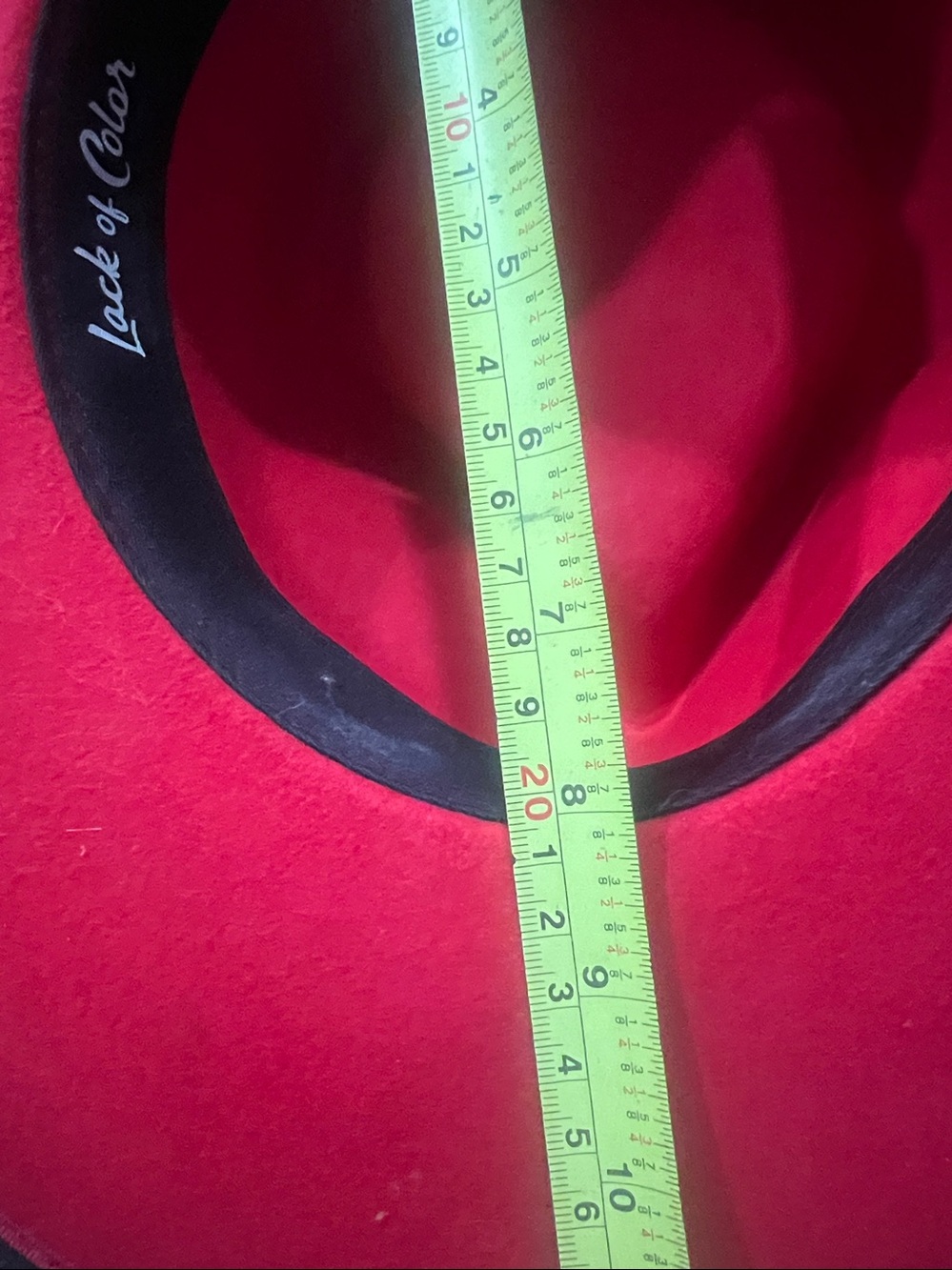 Lack of Color Red Australian Wool Wide Brim hat size M 57 CM - Picture 7 of 7